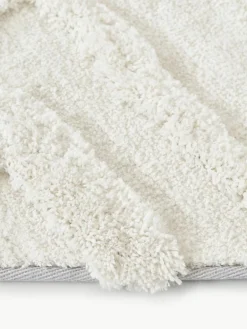 Westwing Collection Flauschiger Hochflorläufer Magda mit erhabener Hoch-Tief-Struktur