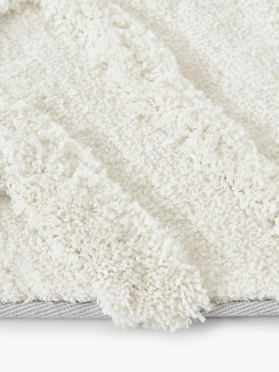Westwing Collection Flauschiger Hochflorläufer Magda mit erhabener Hoch-Tief-Struktur