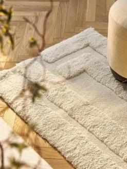 Westwing Collection Flauschiger Hochflor-Läufer Genève mit erhabener Hoch-Tief-Struktur