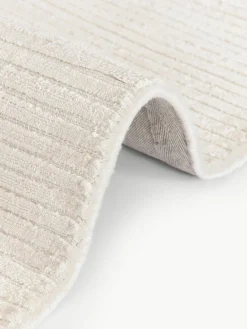 Westwing Collection Flauschiger Hochflor-Läufer Wes mit Hoch-Tief-Struktur, handgewebt