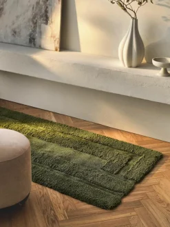 Westwing Collection Flauschiger Hochflor-Läufer Genève mit erhabener Hoch-Tief-Struktur