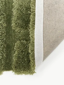 Westwing Collection Flauschiger Hochflor-Läufer Genève mit erhabener Hoch-Tief-Struktur