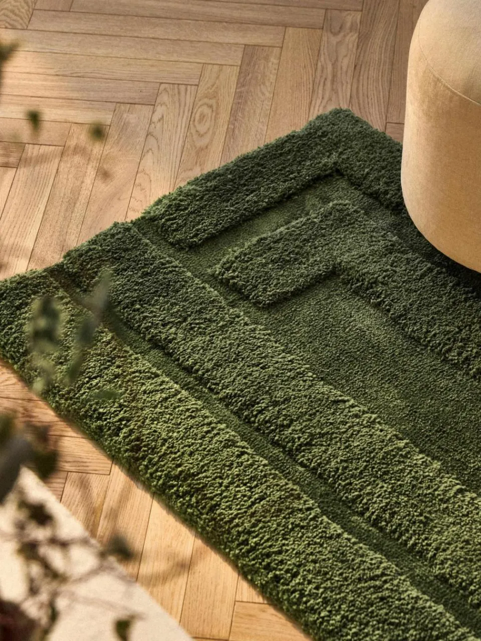 Westwing Collection Flauschiger Hochflor-Läufer Genève mit erhabener Hoch-Tief-Struktur