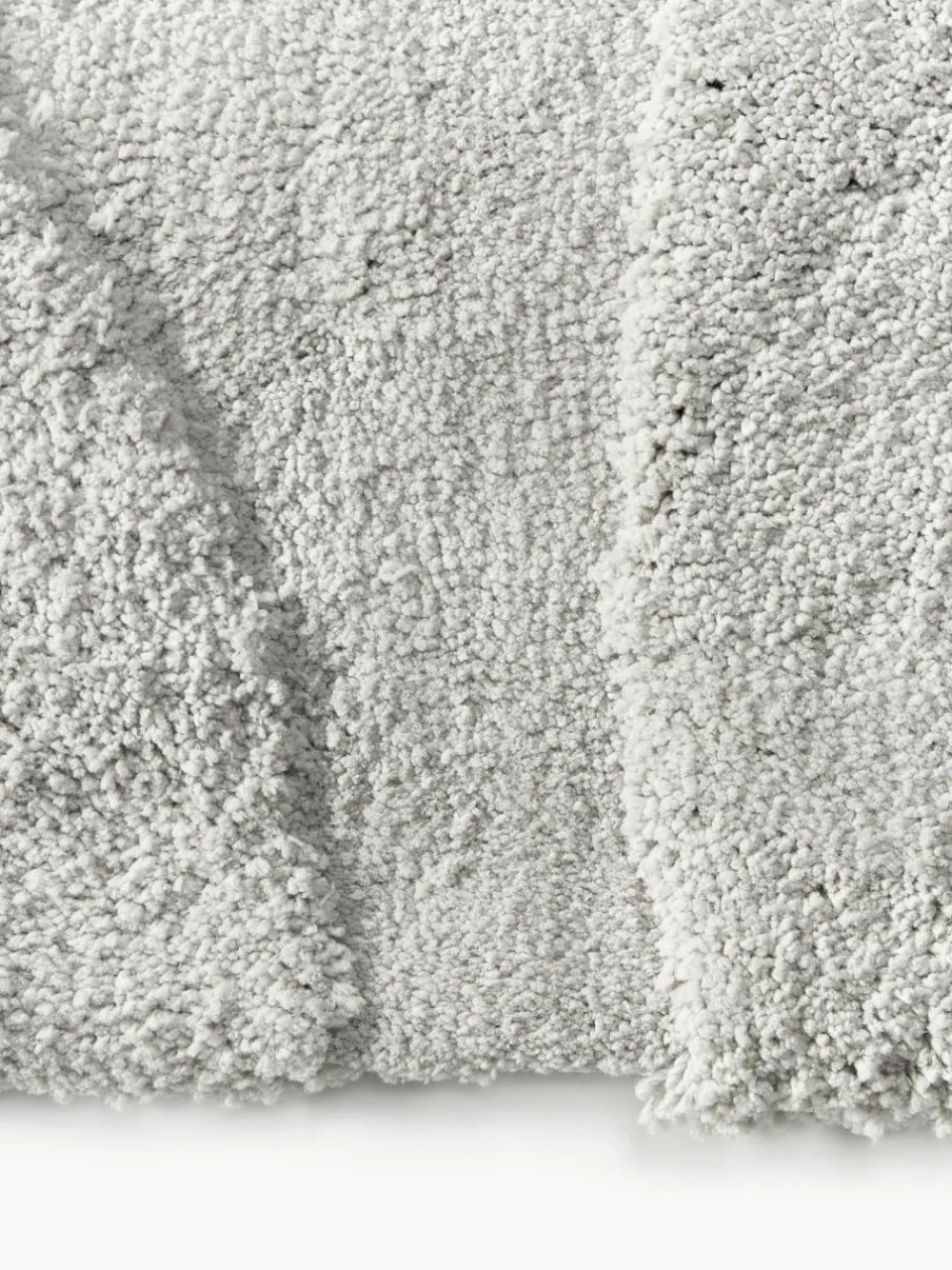 Westwing Collection Flauschiger Hochflor-Läufer Jade mit erhabener Hoch-Tief-Struktur