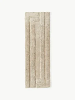 Westwing Collection Flauschiger Hochflor-Läufer Genève mit erhabener Hoch-Tief-Struktur