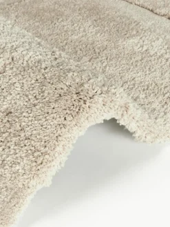 Westwing Collection Flauschiger Hochflor-Läufer Jade mit erhabener Hoch-Tief-Struktur