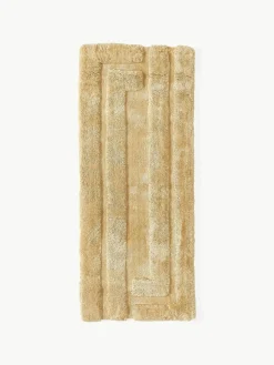 Westwing Collection Flauschiger Hochflor-Läufer Genève mit erhabener Hoch-Tief-Struktur