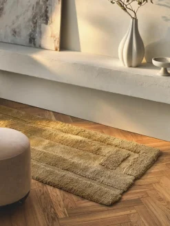 Westwing Collection Flauschiger Hochflor-Läufer Genève mit erhabener Hoch-Tief-Struktur