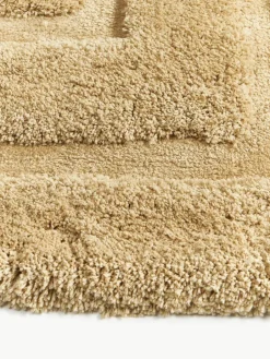 Westwing Collection Flauschiger Hochflor-Läufer Genève mit erhabener Hoch-Tief-Struktur
