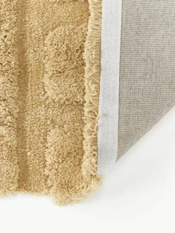Westwing Collection Flauschiger Hochflor-Läufer Genève mit erhabener Hoch-Tief-Struktur