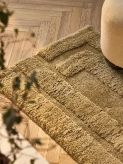 Westwing Collection Flauschiger Hochflor-Läufer Genève mit erhabener Hoch-Tief-Struktur