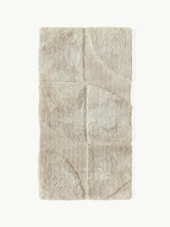 Westwing Collection Flauschiger Hochflor-Teppich Jade mit erhabener Hoch-Tief-Struktur