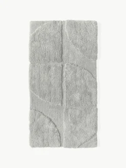Westwing Collection Flauschiger Hochflor-Teppich Jade mit erhabener Hoch-Tief-Struktur