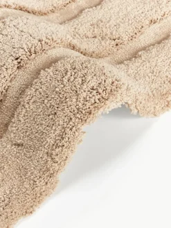 Westwing Collection Flauschiger Hochflor-Teppich Genève mit erhabener Hoch-Tief-Struktur