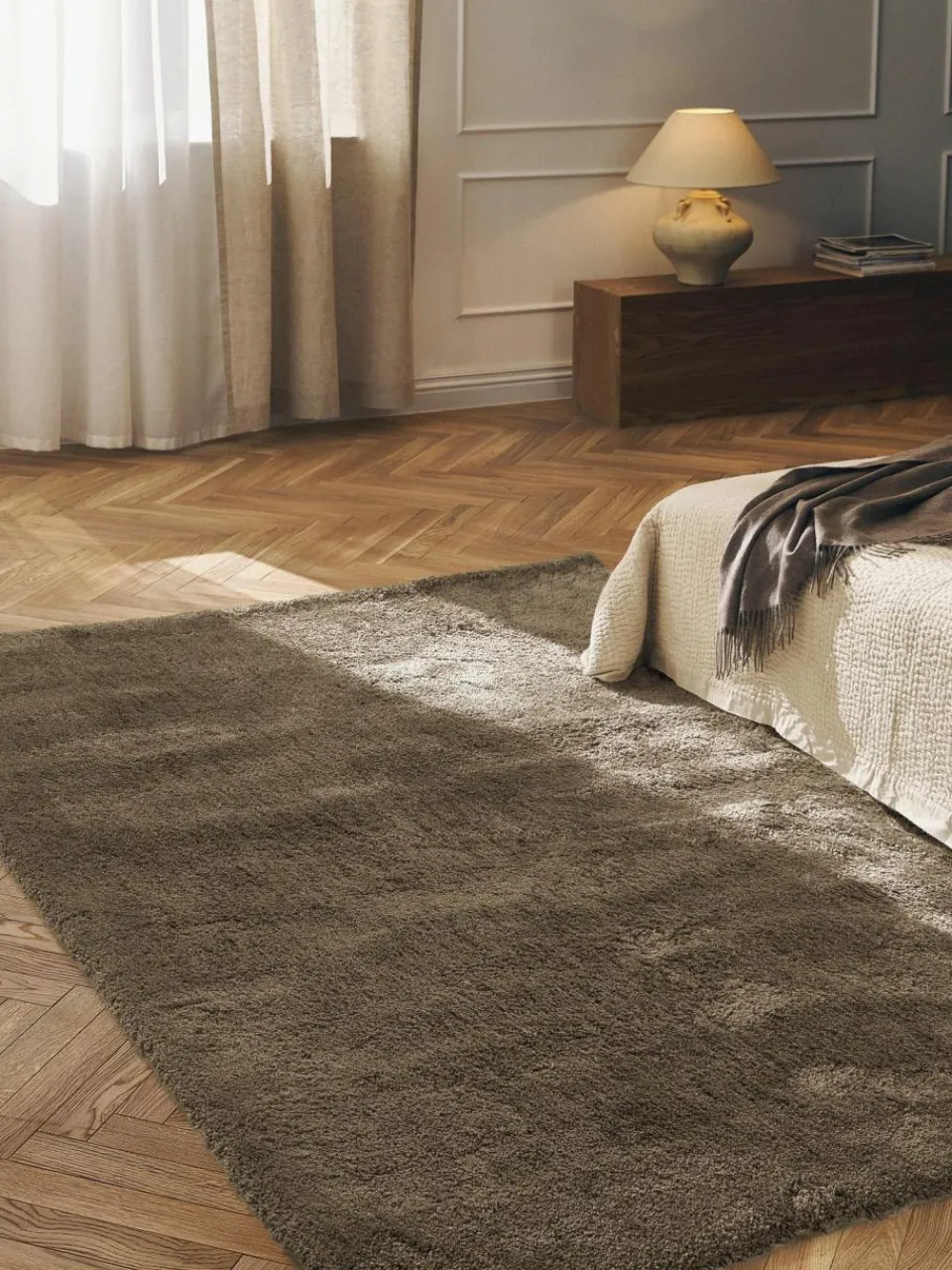 Westwing Collection Flauschiger Hochflor-Teppich Leighton