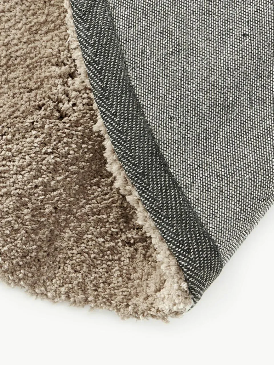 Westwing Collection Flauschiger runder Hochflor-Teppich Leighton