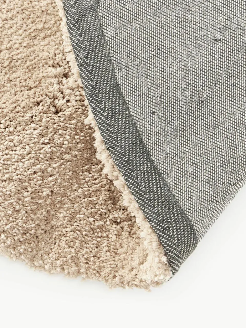Westwing Collection Flauschiger runder Hochflor-Teppich Leighton