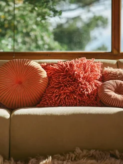 HKLIVING Flauschiges Kissen Rugged, handgefertigt