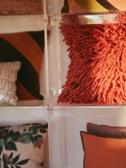 HKLIVING Flauschiges Kissen Rugged, handgefertigt