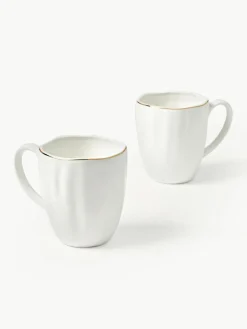 Westwing Collection Frühstücks-Set Sali mit Relief, 4 Personen (12-tlg.)