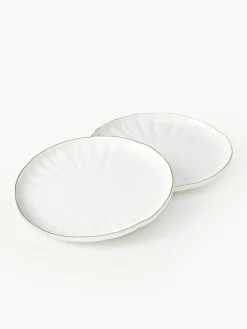 Westwing Collection Frühstücksteller Sali mit Relief, 2 Stück