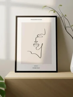 Westwing Gerahmter Digitaldruck Femme Face