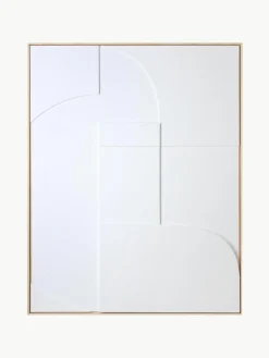 HKLIVING Gerahmtes Relief-Wandbild Amido