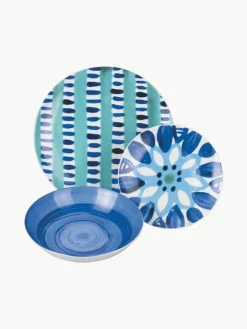 Villa D'Este Home Tivoli Geschirr-Set Aquazul, 6 Personen (18-tlg.)
