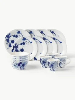 Royal Doulton Geschirr-Set Pacific Blue aus Porzellan, 4 Personen (16-tlg.)