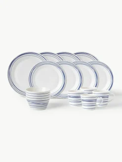 Royal Doulton Geschirr-Set Pacific Blue aus Porzellan, 4 Personen (16-tlg.)