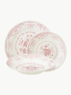 Bitossi Home Geschirr-Set Rose mit Blumendesign, 6 Personen (18-tlg.)