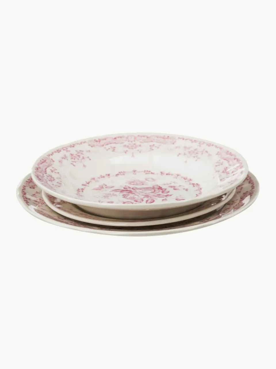 Bitossi Home Geschirr-Set Rose mit Blumendesign, 6 Personen (18-tlg.)