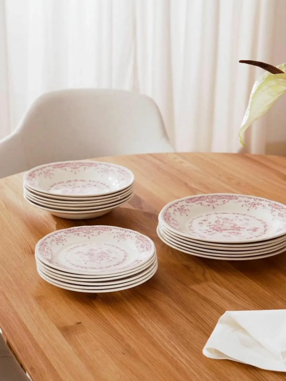 Bitossi Home Geschirr-Set Rose mit Blumendesign, 6 Personen (18-tlg.)