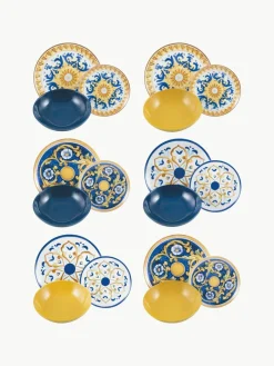 Villa D'Este Home Tivoli Geschirr-Set Sicilia, 6 Personen (18-tlg.)