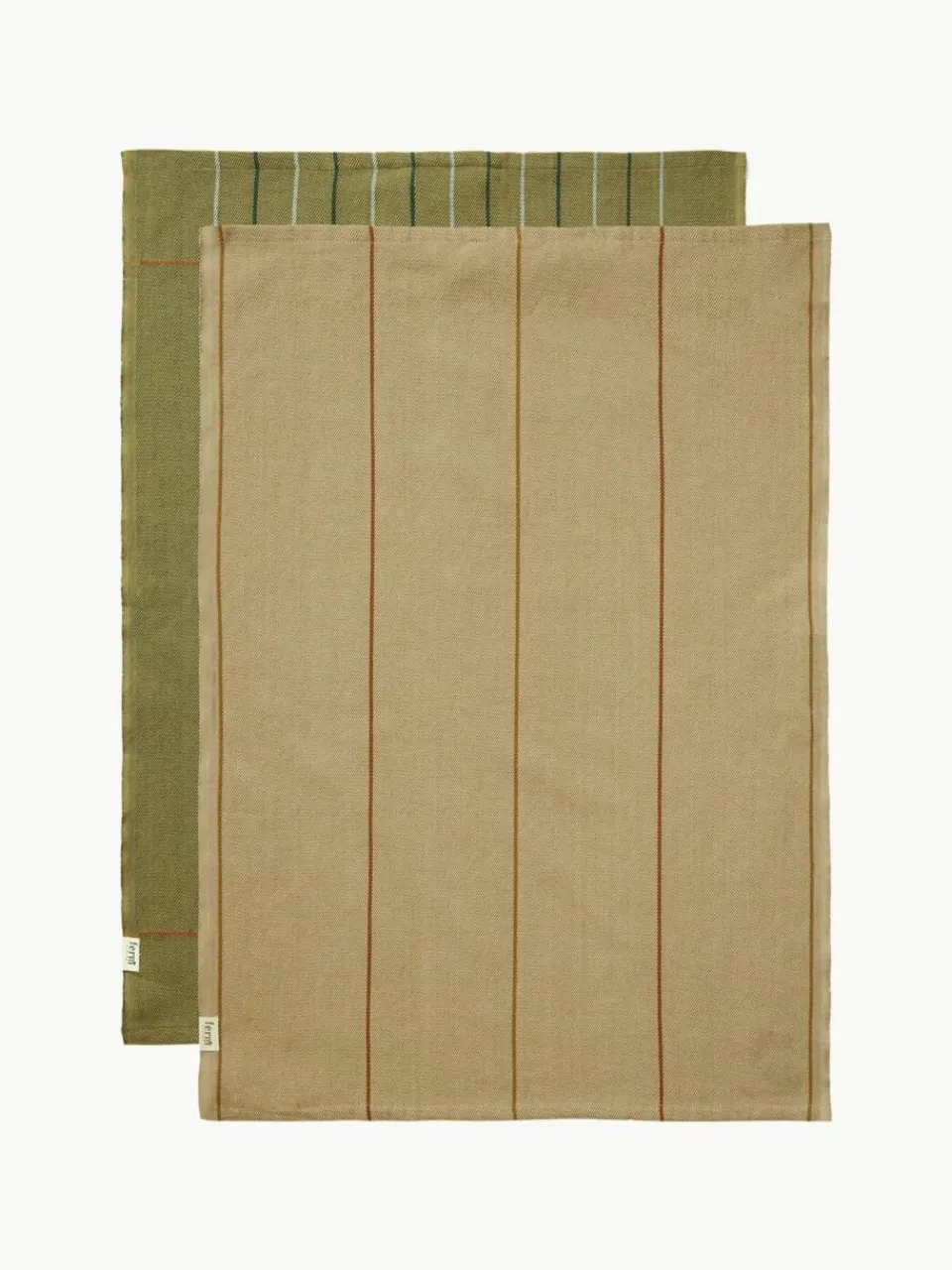 ferm LIVING Geschirrtücher Ito aus Bio-Baumwolle, 2er-Set