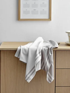 Södahl Gestreifte Baumwoll-Geschirrtücher Soft Tools, 2er-Set