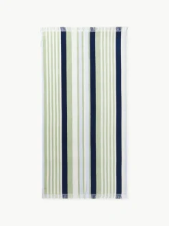 Westwing Collection Gestreiftes Strandtuch Miri mit Fransenabschluss