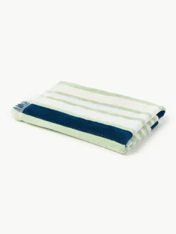 Westwing Collection Gestreiftes Strandtuch Miri mit Fransenabschluss