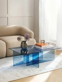 Westwing Collection Glas-Couchtisch Anouk