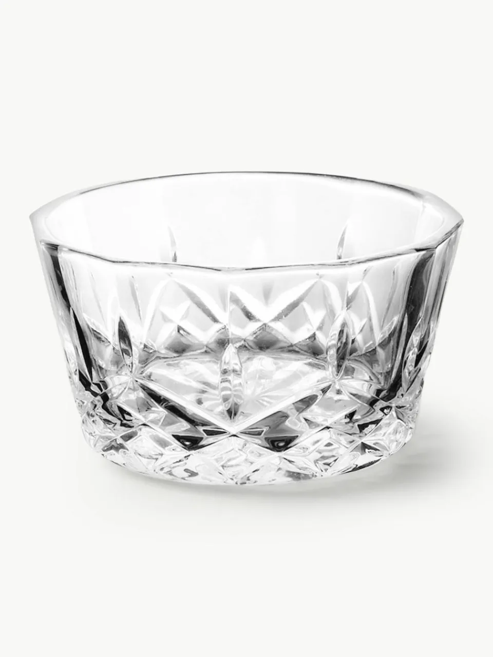 Aida Glas-Dipschälchen Harvey mit Kristallrelief, 4 Stück