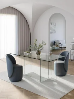 Westwing Collection Glas-Esstisch Anouk, 180 x 90 cm