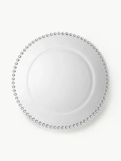 Cote Table Glas-Platzteller Perloa mit Randdekor