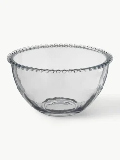 Cote Table Glas-Schüssel Perloa mit Randdekor