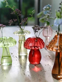 &k amsterdam Glas-Vasen Mushroom, 5er-Set