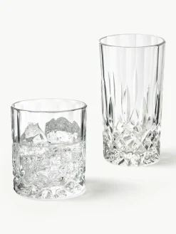 Westwing Collection Gläser George mit Kristallrelief, 8er-Set