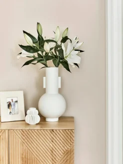 HKLIVING Große Design-Vase Mask aus Keramik, H 43 cm