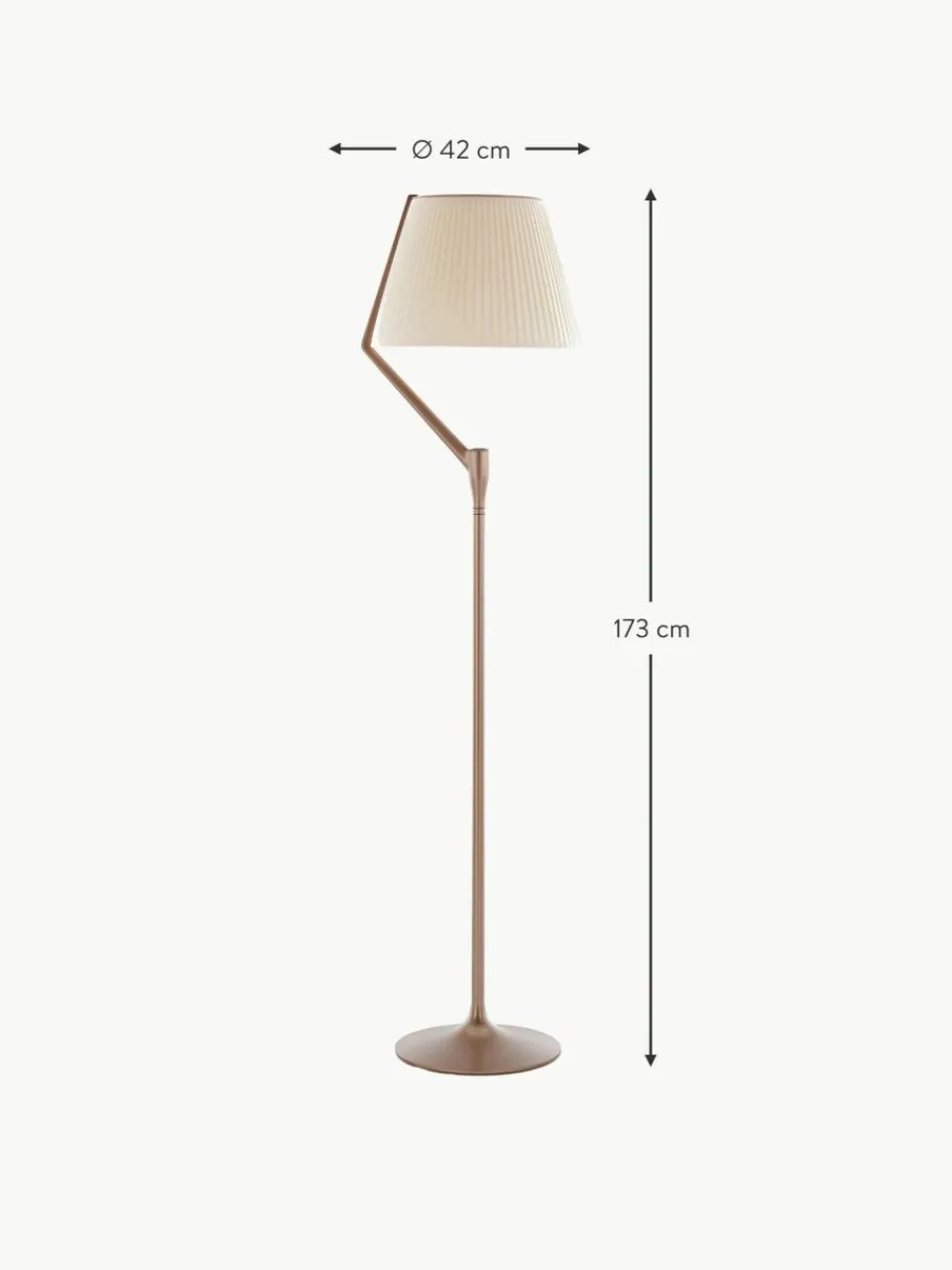 Kartell Große dimmbare LED-Stehlampe Angelo Stone