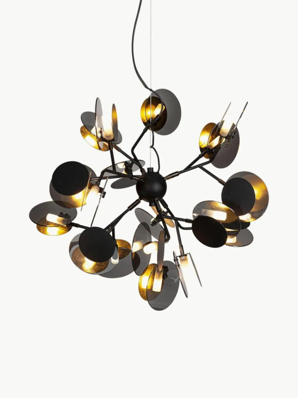 By Rydens Große LED-Pendelleuchte Turno mit Diffusorscheiben