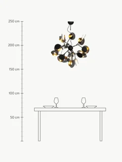 By Rydens Große LED-Pendelleuchte Turno mit Diffusorscheiben