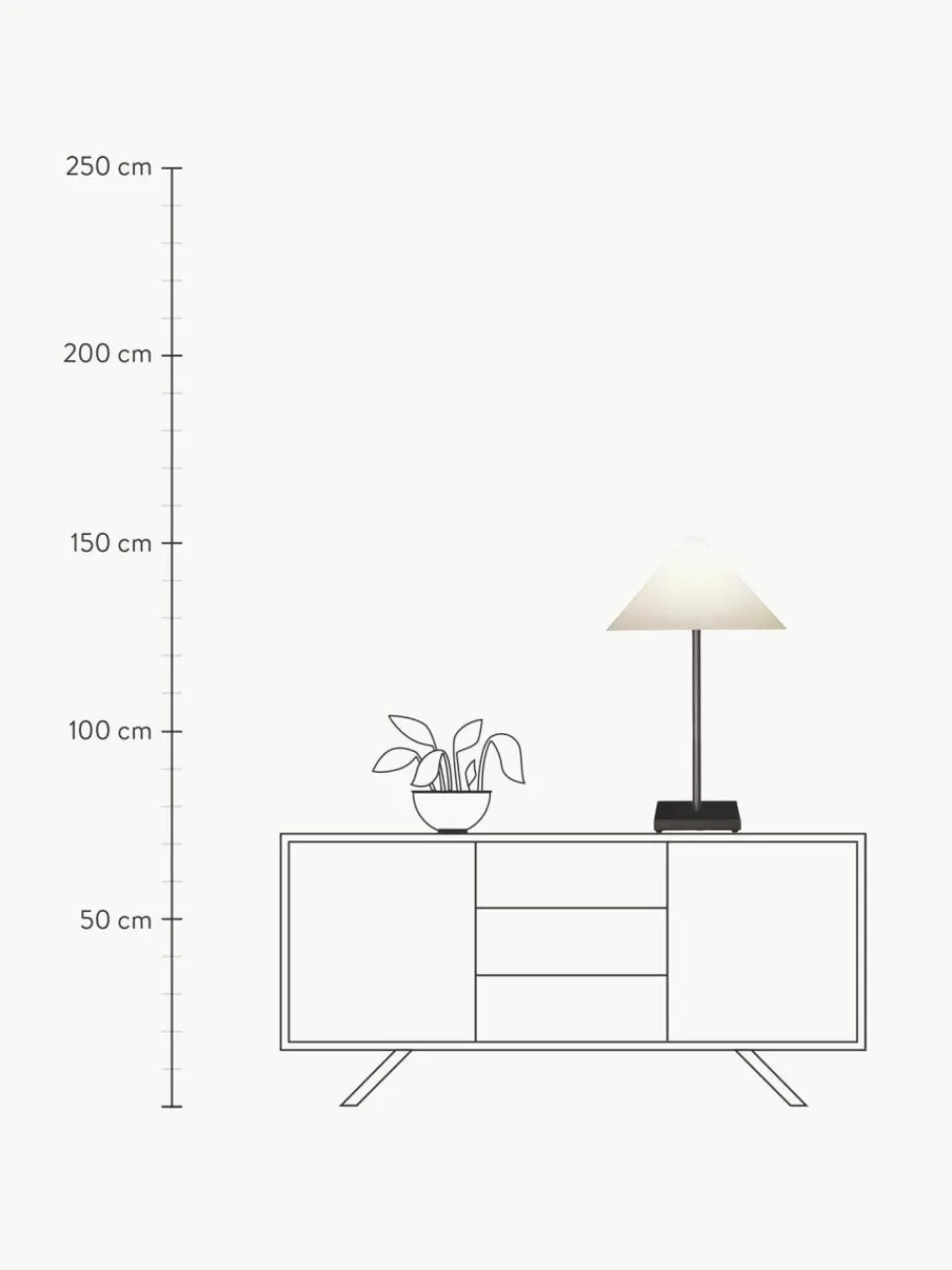 Armani Casa Große LED-Tischlampe Logo